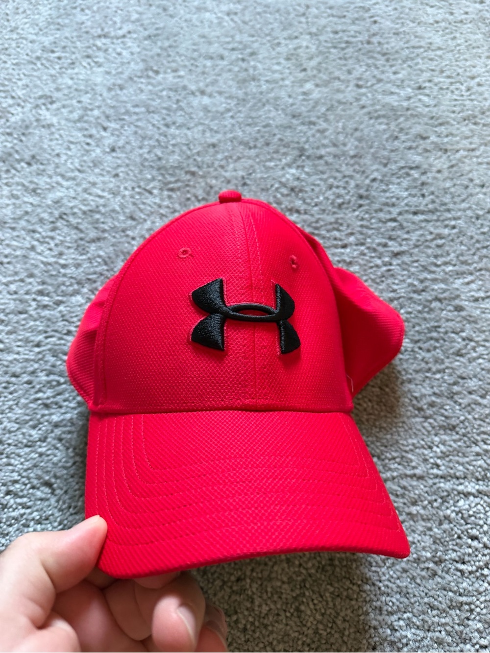 Under Armour Bright Red Cap with Black UA Emblem